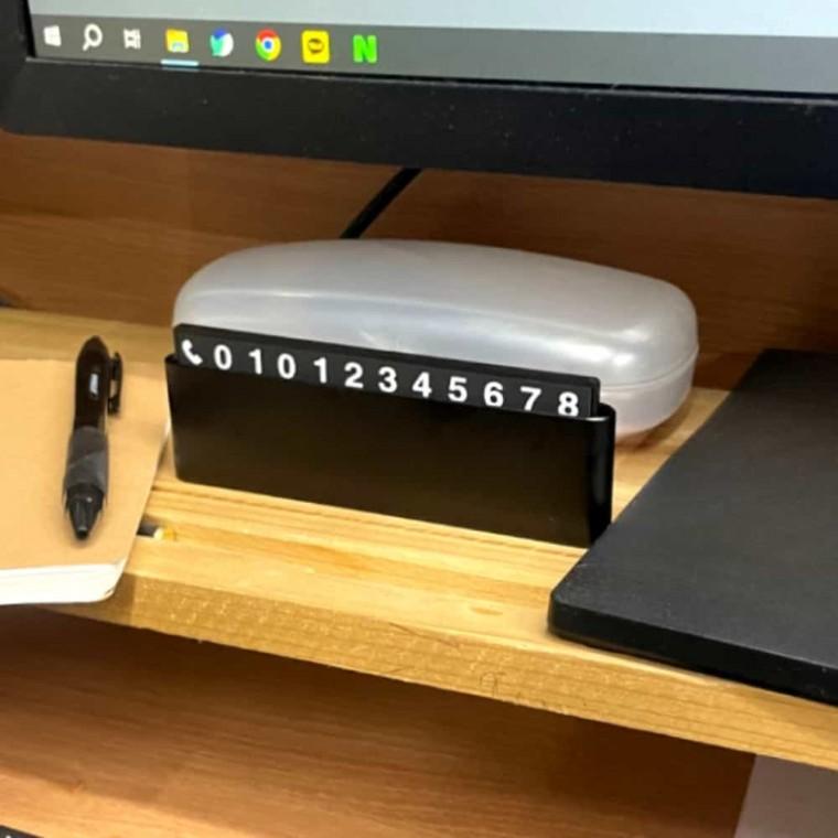 듀얼 주차번호판 블랙 자동차핸드폰번호 새차선물 차량전화번호판