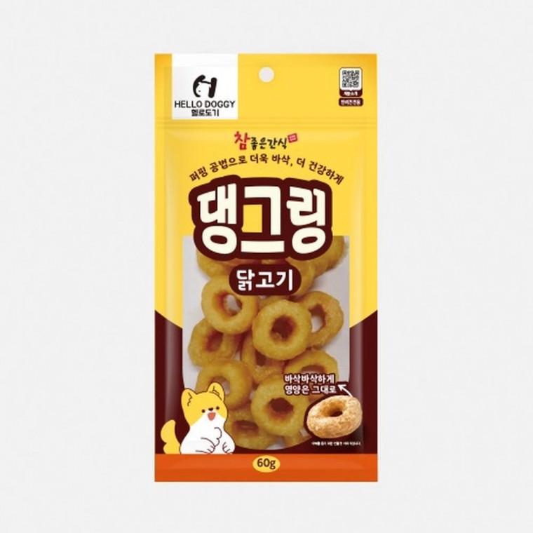(5개묶음)헬로도기 댕그링 강아지도넛(닭고기)60g