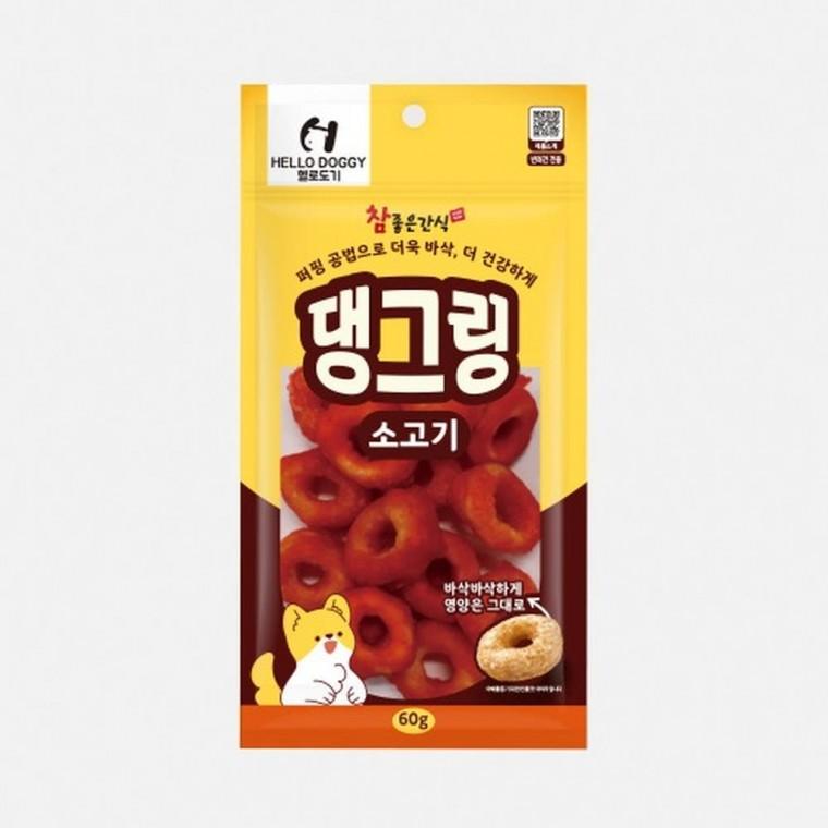 (5개묶음)헬로도기 댕그링 강아지도넛(소고기)60g