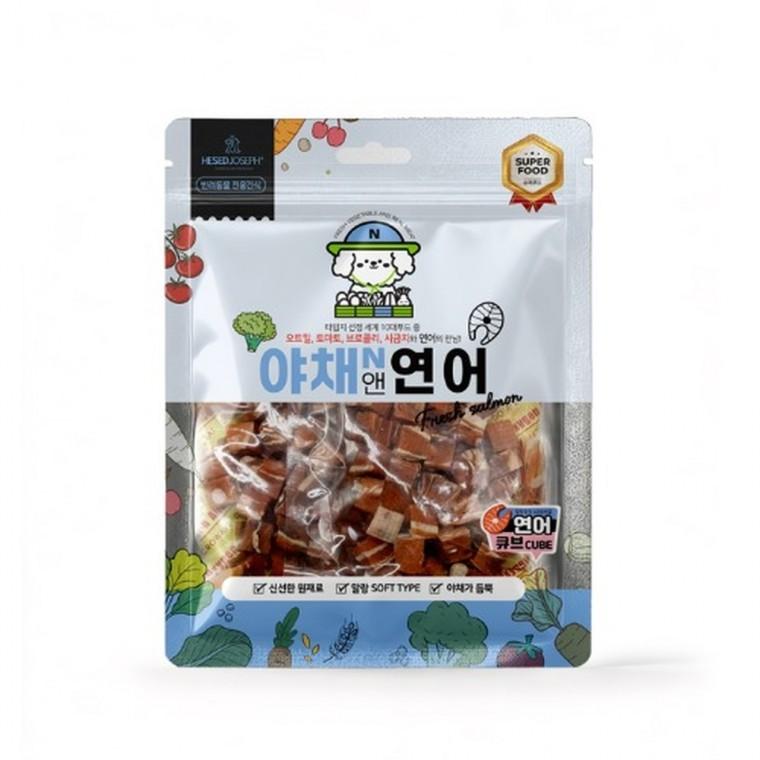 (3개묶음)야채앤 연어 큐브160g