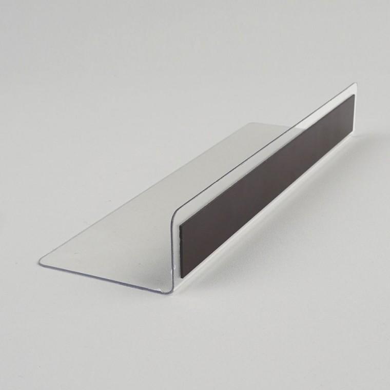 소품진열 자석 L형 이동 20x6cm 칸막이 서랍 정리 간편 구획 분리 투명 1P