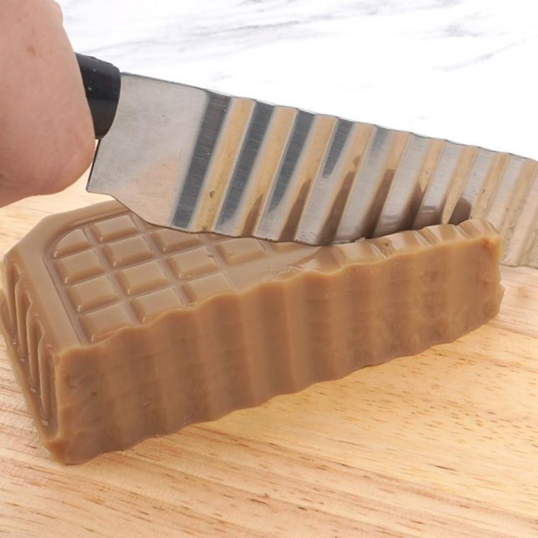 묵 무늬칼 주방 자르기 요리 음식 썰기 편리한 조리 도구 칼 손잡이 데코레이팅칼