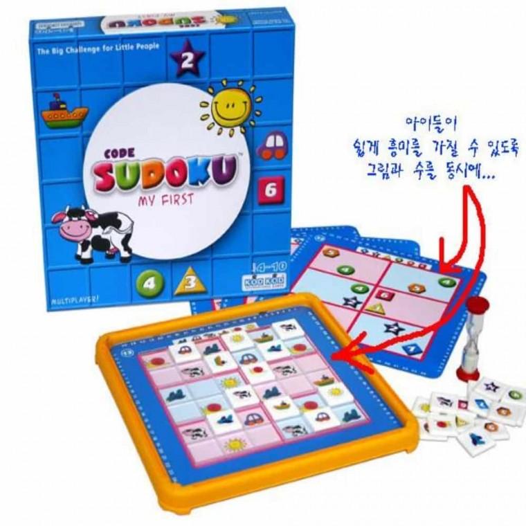 주니어 스도쿠 창의력퍼즐 유아보드게임 스도쿠교구 유아수학게임 두뇌훈련게임