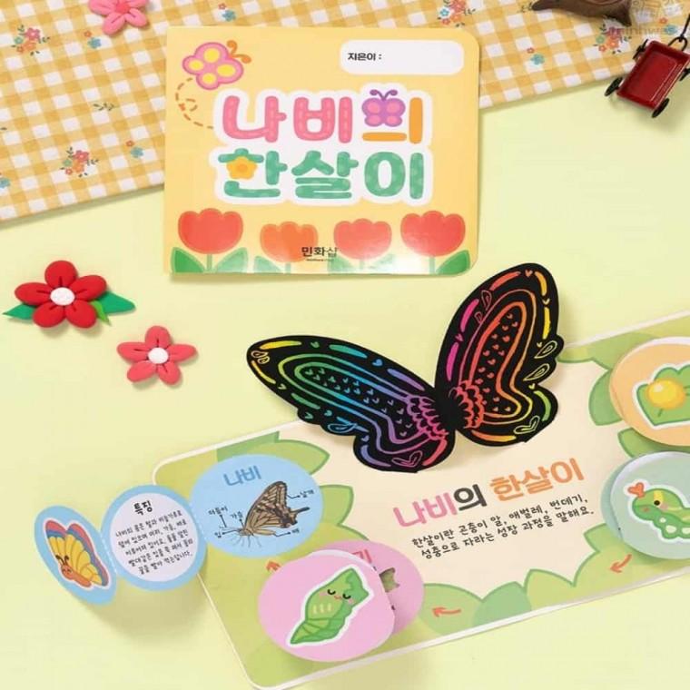 나비 한살이 북아트 모스만들기 어린이만들기키트 간단한만들기 미술반제품 저학년만들기