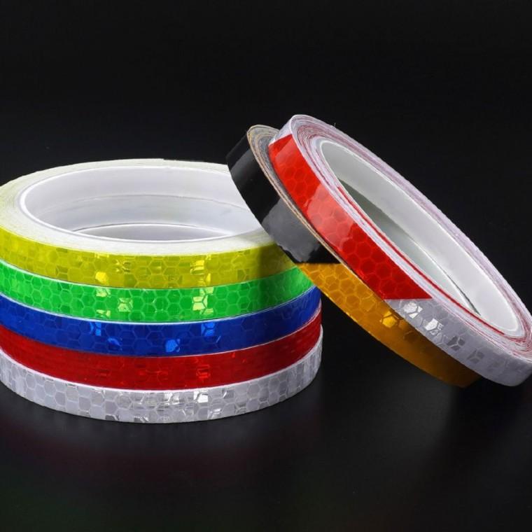 안전표시테이프 야간 안전 반사 테이프 1cm 8M PVC 도로 표시 시인성 접착