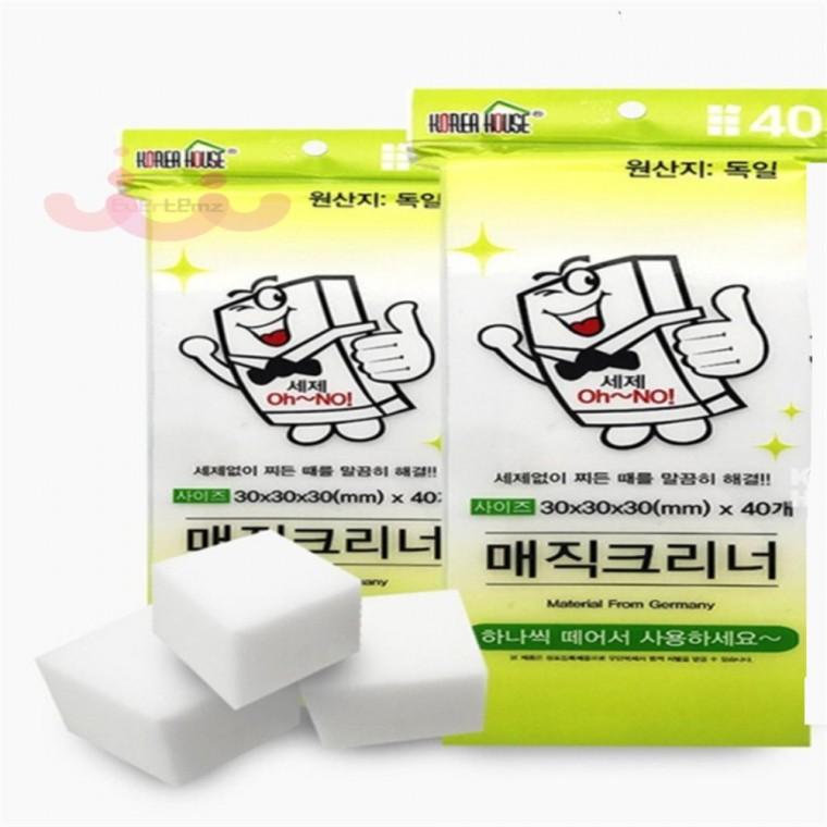 찌든때 스펀지클리너 커팅 40P 바닥찌든때제거제 멜라민스펀지 스펀지폼
