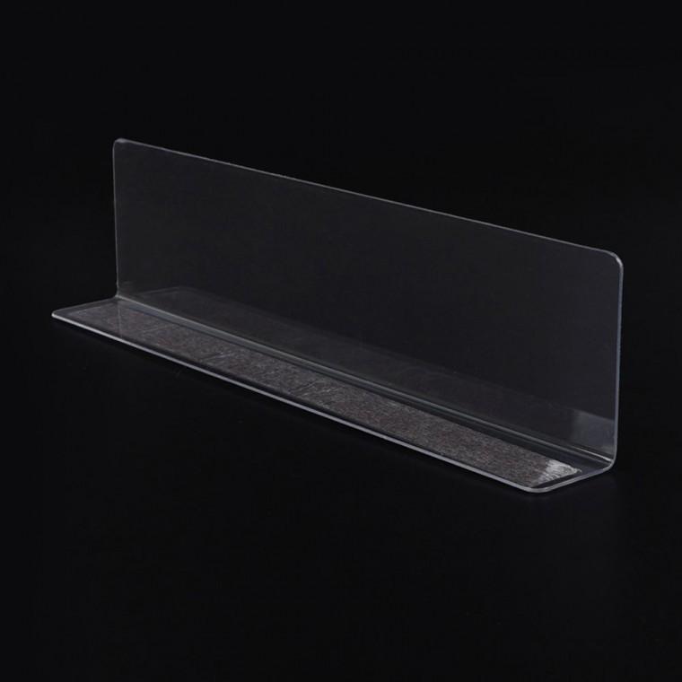 자석 L형 칸막이 25x6cm 서랍 정리 분리 이동 간편 구획 투명 1P 제품진열대