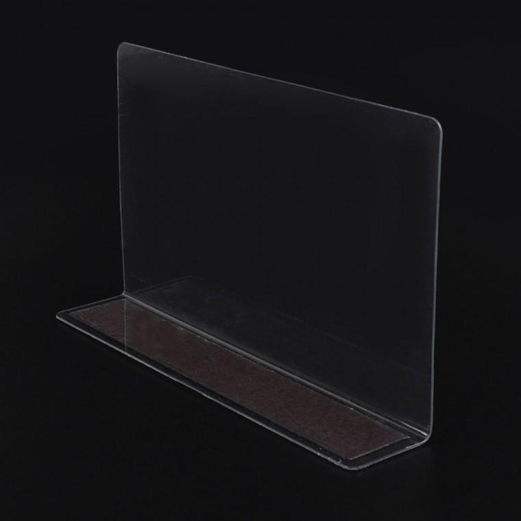 자석 L형 칸막이 20x12cm 서랍 정리 분리 이동 간편 구획 투명 1P 제품진열대