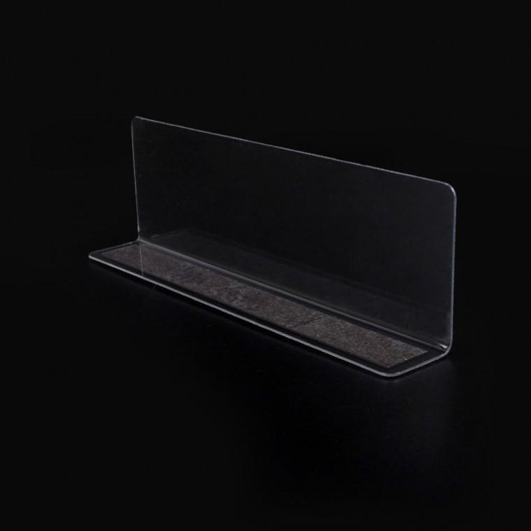 자석 L형 칸막이 20x6cm 서랍 정리 분리 구획 이동 간편 투명 1P 상품분리칸막이