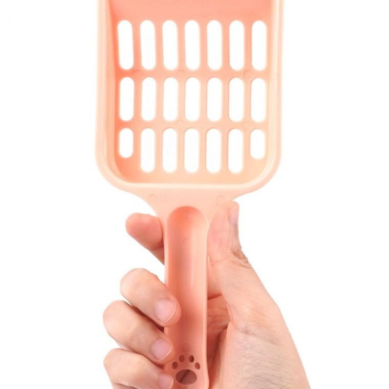 고양이 배변 청소 삽 모래 처리 화장실 위생 손잡이 넓은 구멍 가볍고 모래삽