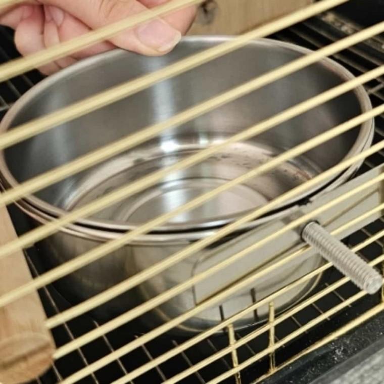 걸이 스텐모이통 대 새밥그릇 새물통 앵무새모이통