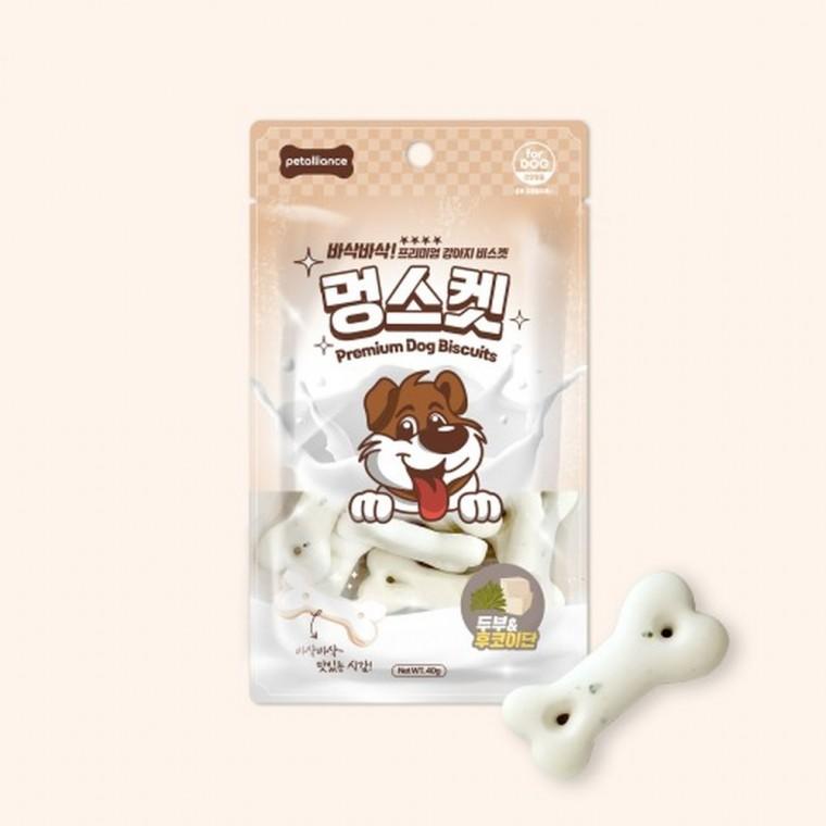 (20개묶음)멍스켓 강아지 비스켓(두부 후코이단)40g(유통27년1월16일)