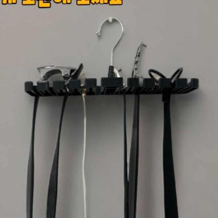 옷걸이형 벨트 걸이 (블랙) 옷정리 정리수납 옷장옷걸이 옷장수납 철제옷걸이