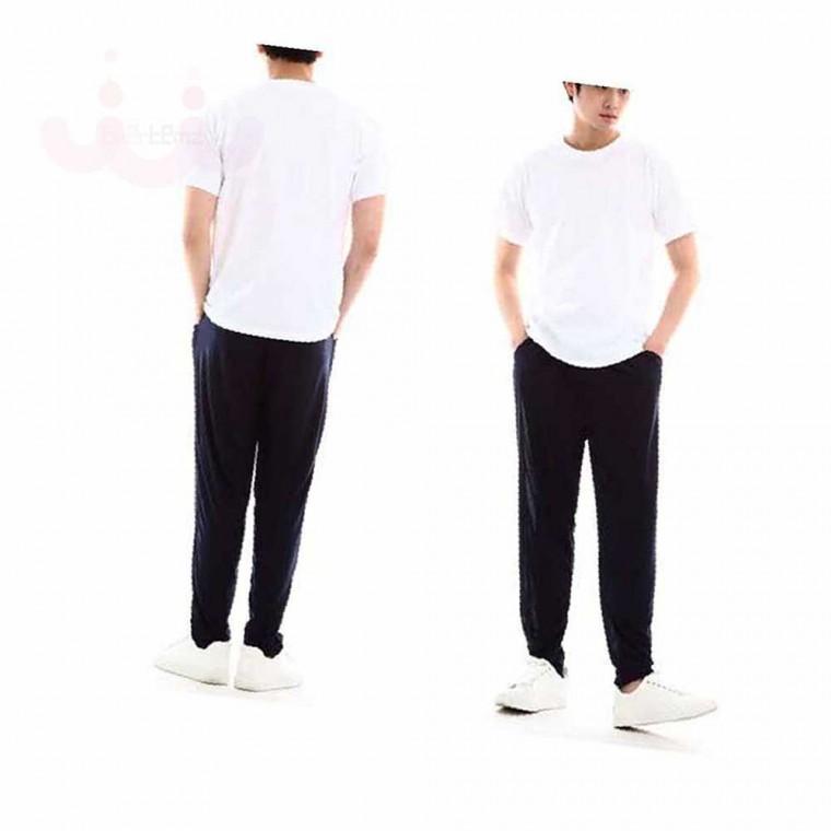 아이스 쿨바지 9부 남성용 네이비 여름밴딩슬랙스 아이스슬랙스 남성아이스팬츠