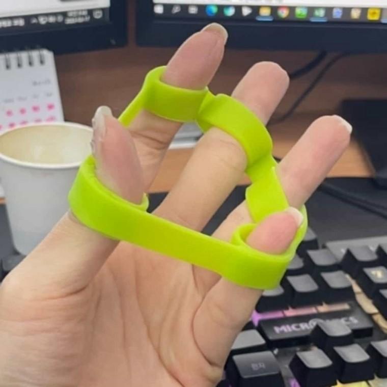 실리콘 손가락악력기 3kg 무소음악력기 손가락운동기구 실리콘악력기