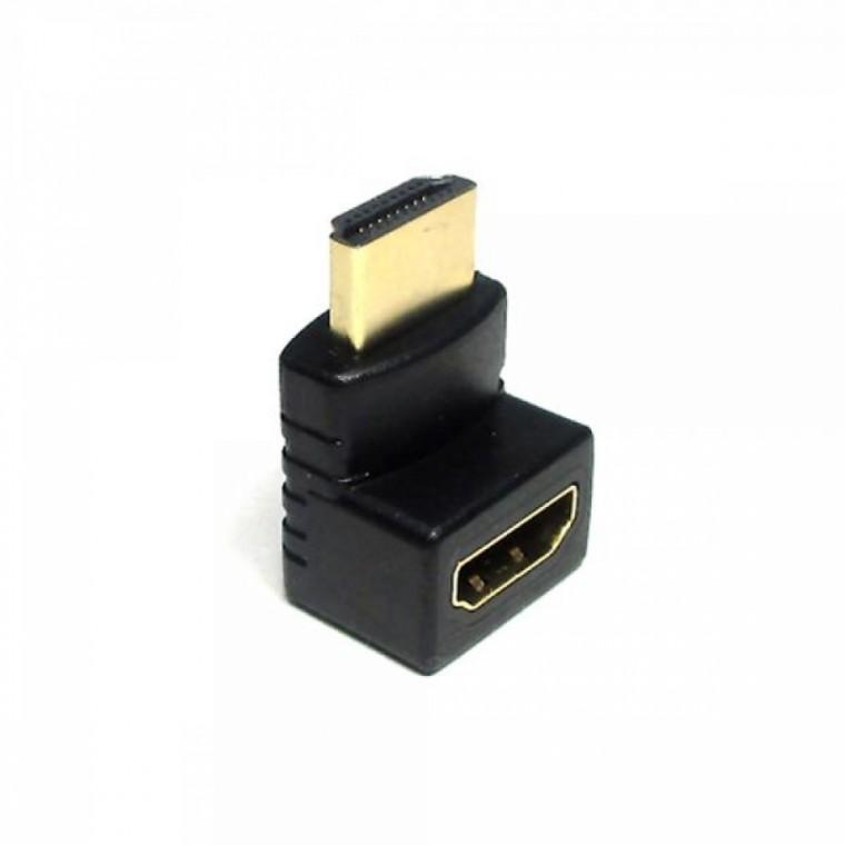 HDMI(F) to HDMI(M) 꺾임젠더 음성 연장 PC AV 부품