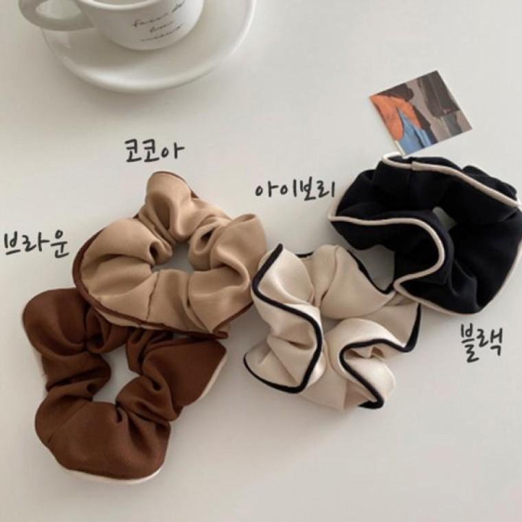 투톤라인곱창끈 빅 사이즈 올림 머리 헤어 왕 집게 핀