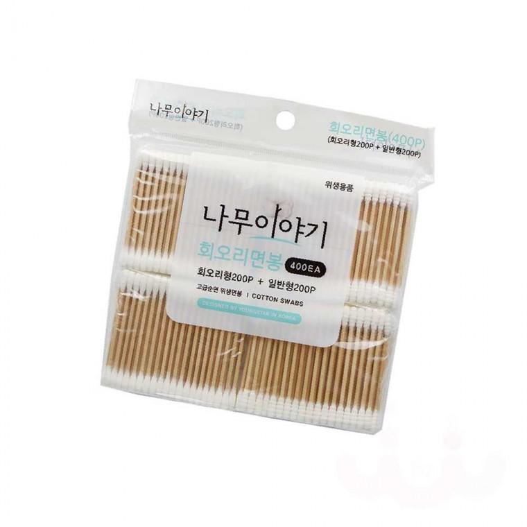회오리 면봉 200P 귀청소면봉 순면면봉 메이크업면봉