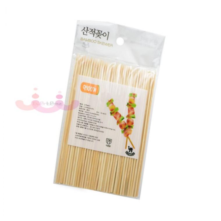 대나무 산적꼬지 15cm 100P 나무꽂이 산적용꽂이 산적꼬치