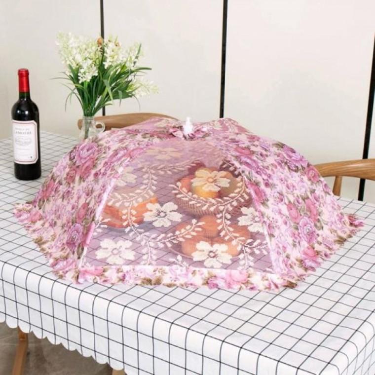 식탁덮개 원터치 밥상보 퍼플 우산형밥상보