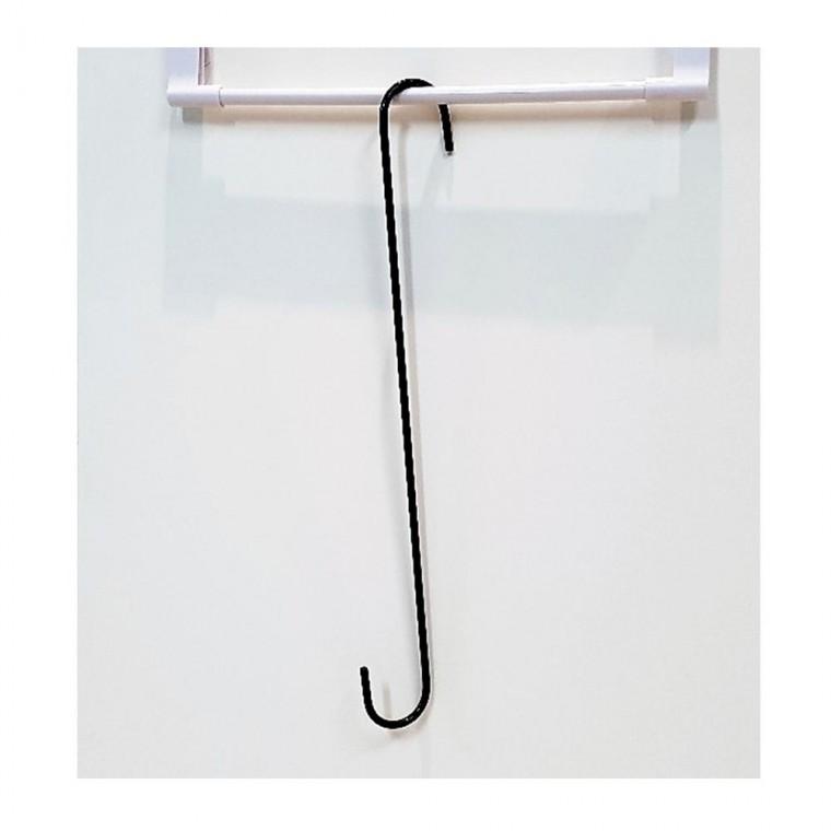 S자 스틸 고리 블랙 40cm