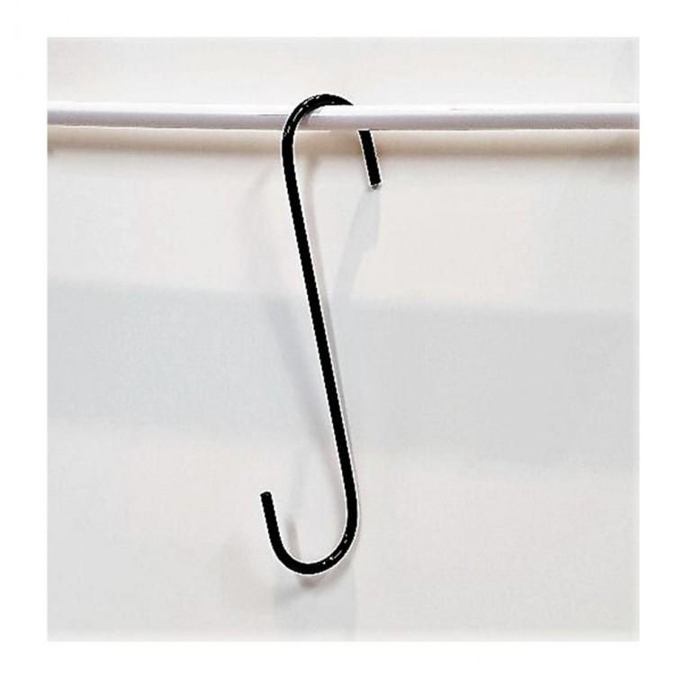 S자 스틸 고리 블랙 20cm