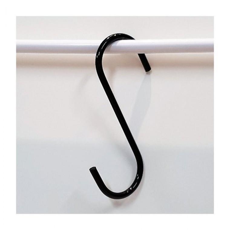 S자 스틸 고리 블랙 12cm