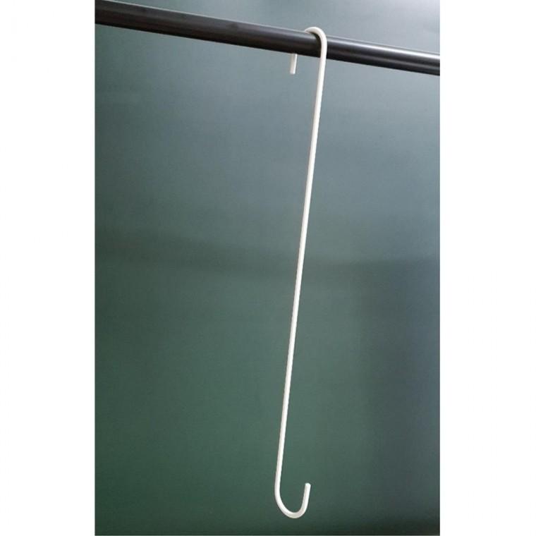 S자 스틸 고리 화이트 50cm