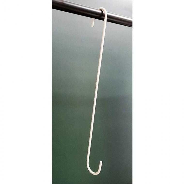 S자 스틸 고리 화이트 40cm