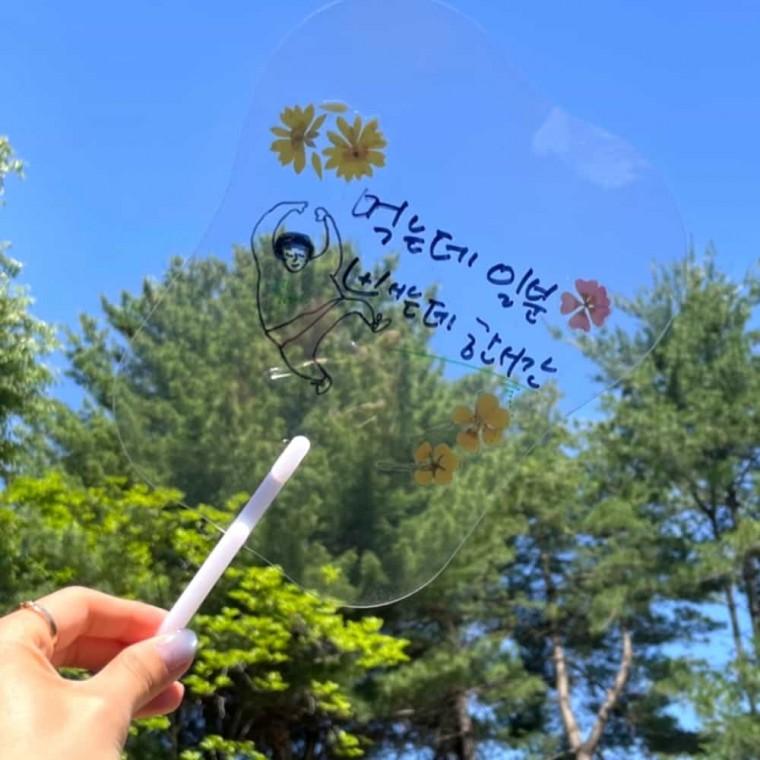 투명 무지부채 나비 부채만들기 PP부채 부채꾸미기