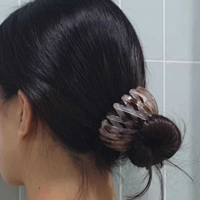 똥머리 집게핀 그레이블랙 헤어핀 올림머리핀 만두헤어핀 반묶음핀 반묶음머리핀