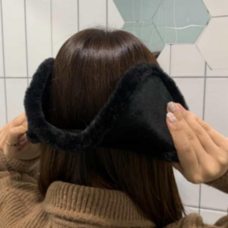 벨벳 귀마개 블랙 이어밴드 이어워머 방한귀마개