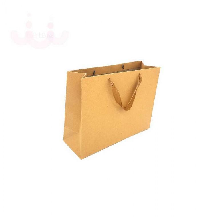크라프트 종이 선물백 가로형 대 끈손잡이쇼핑백 대형종이백 종이선물백