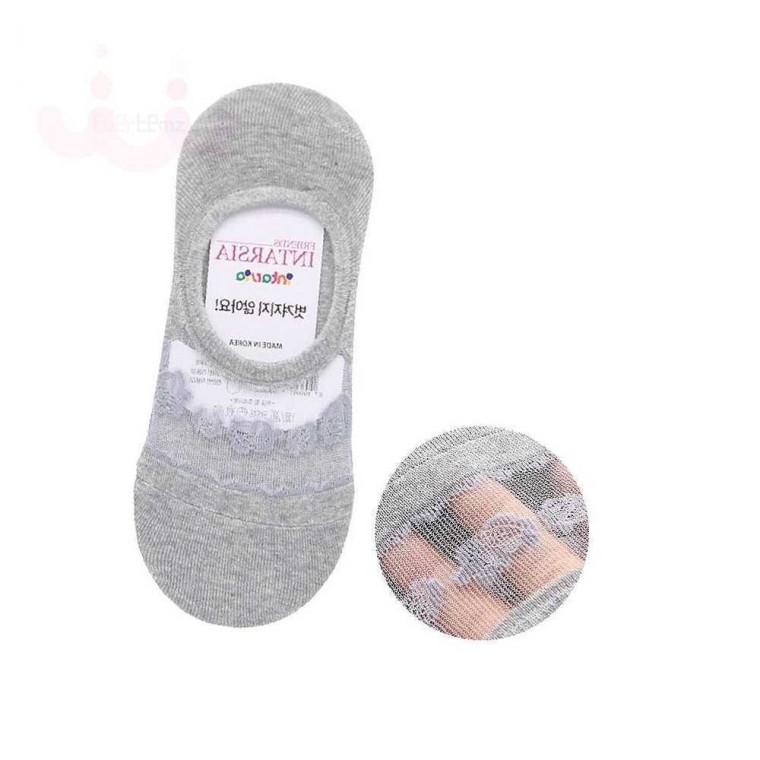 여성 덧신양말 그레이 1P 발등양말 벗겨지지않는덧신 여름면양말