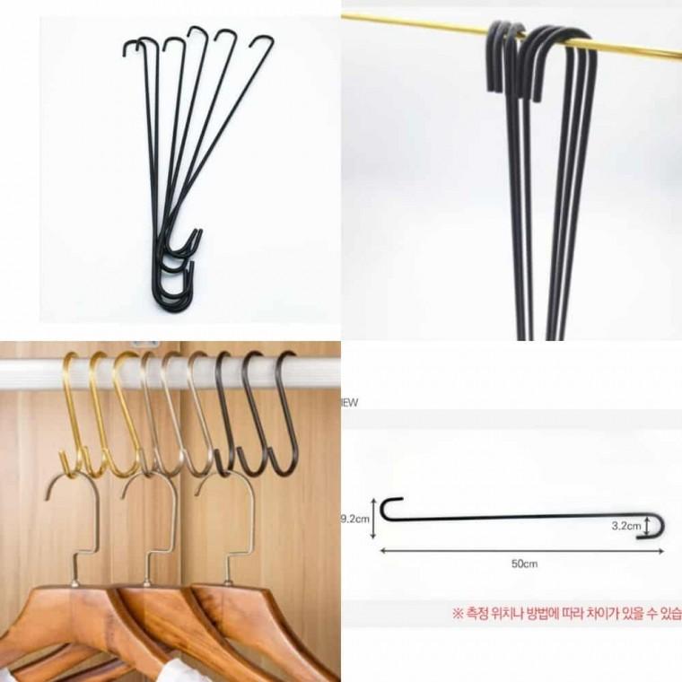 다용도 S고리 블랙 50cm 주방걸이 소품고리 다용도고리 S자걸이 스텐고리