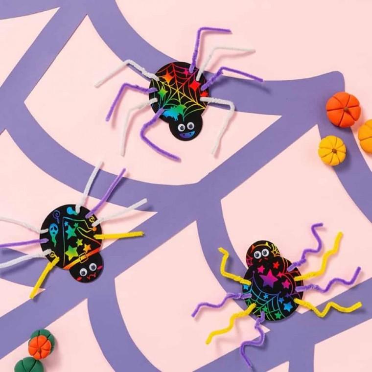 거미 스크래치 페이퍼 유치원만들기키트 유아만들기키트 유치원만들기 유아만들기 어린이만들기
