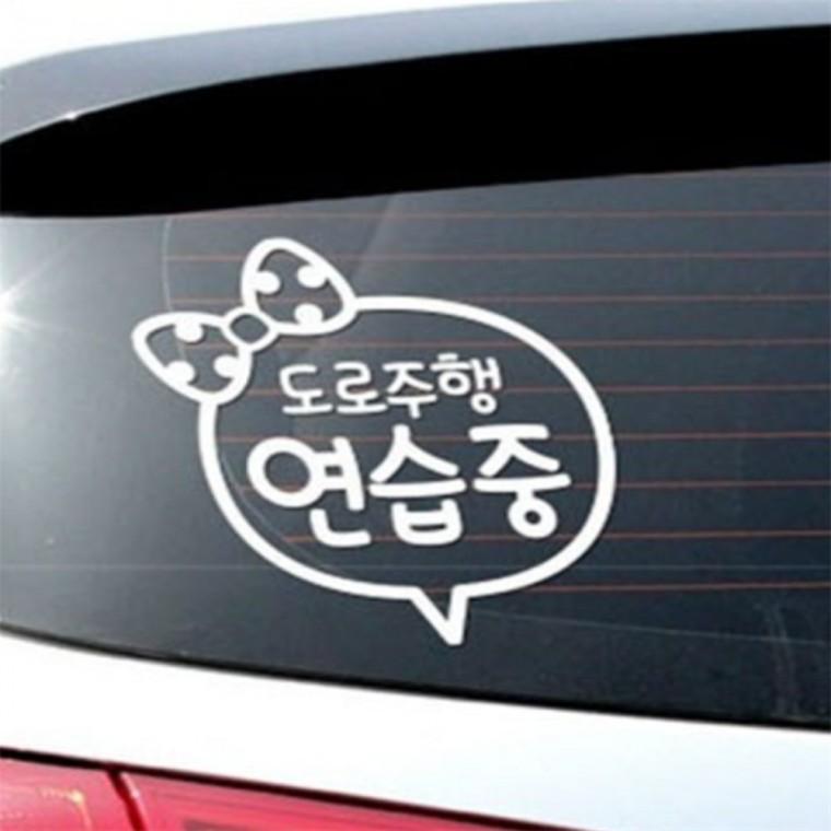 도로주행연습중 초보운전스티커 반사 배려감사합니다 자동차스티커 승용차스티커