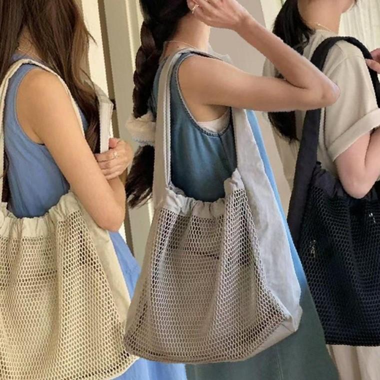 여성 나일론 가방 데일리 그물 메쉬 숄더 백