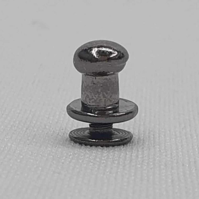 단추 솔트레지 흑니켈 6mm 5P 가죽똑딱이단추 가방부자재 가죽장식 가죽부자재 가죽공예