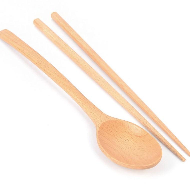 원목수저 원목젓가락 가정 식사 비취우드 식탁 자연친화 위생 주방 자연