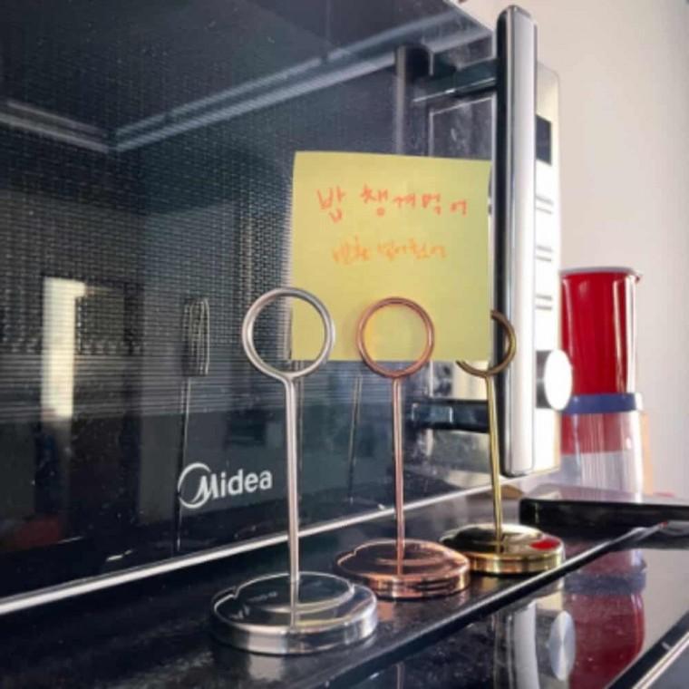스탠드 명함꽂이 골드 소형 사진홀더 영수증꽂이 메모홀더 메모꽂이 명함꽃이