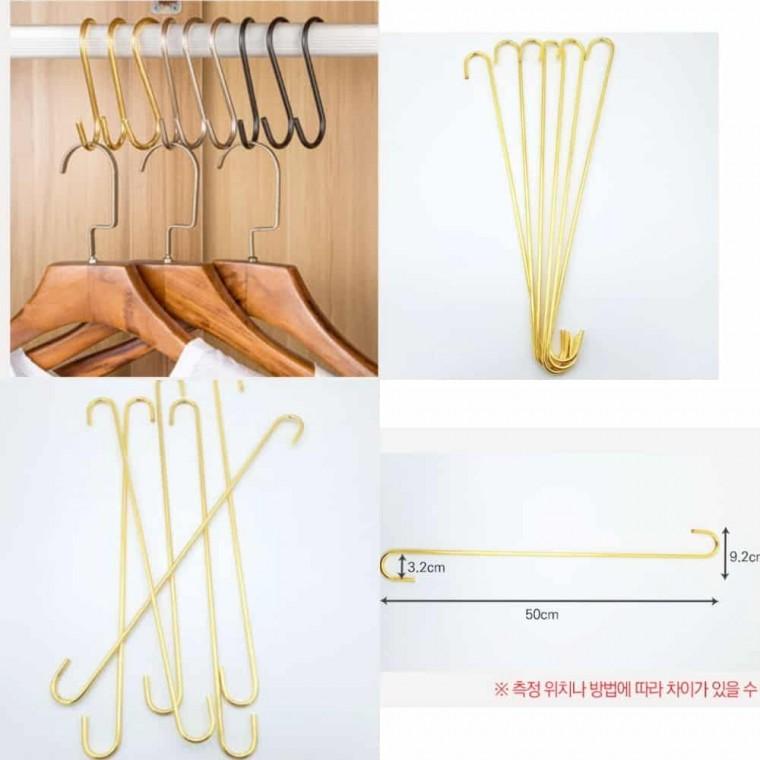 다용도 S고리 골드 50cm 다용도고리 S자걸이 소품걸이 욕실걸이 소품고리
