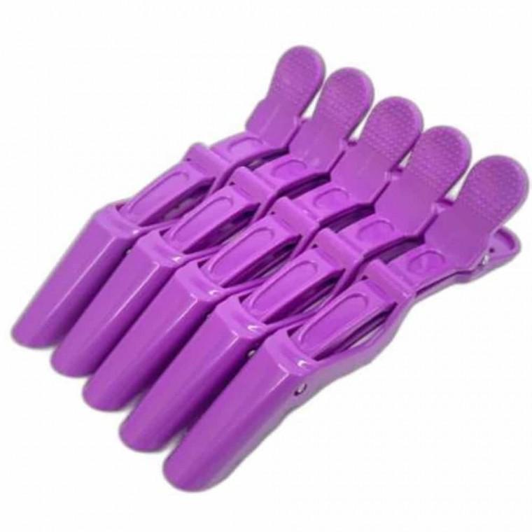 악어 핀셋 집게핀 퍼플 5P 파마집게핀 펌집게핀 머리집게핀 여자집게핀 미용실집게핀