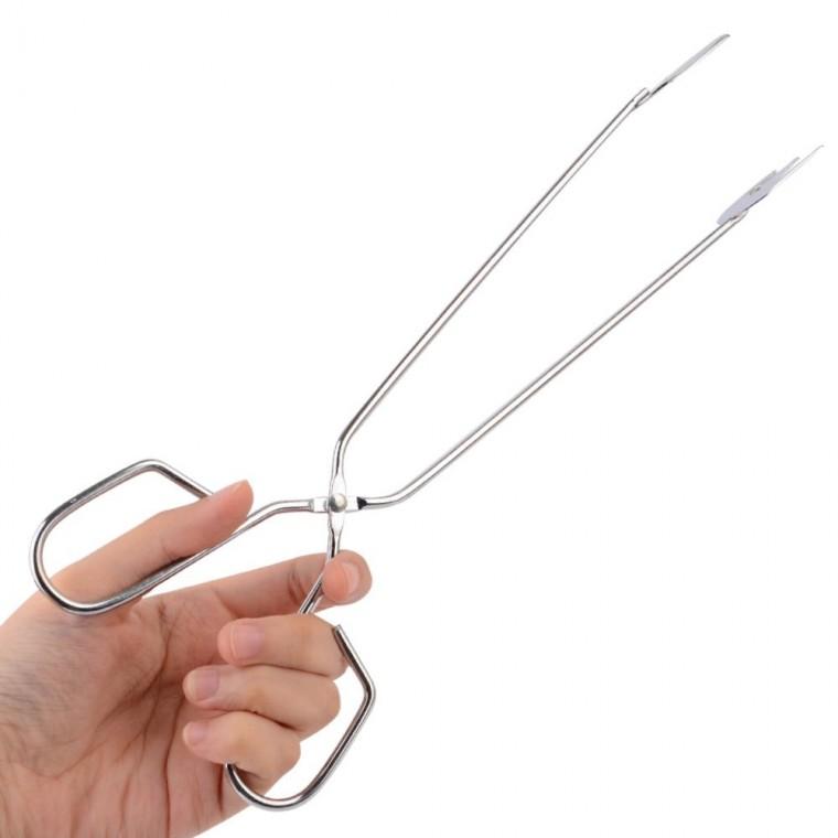 숯불바베큐치킨 캠핑숯집게 고기 스테인리스 그릴 야외 포크형 긴손잡이 숯집게 바베큐