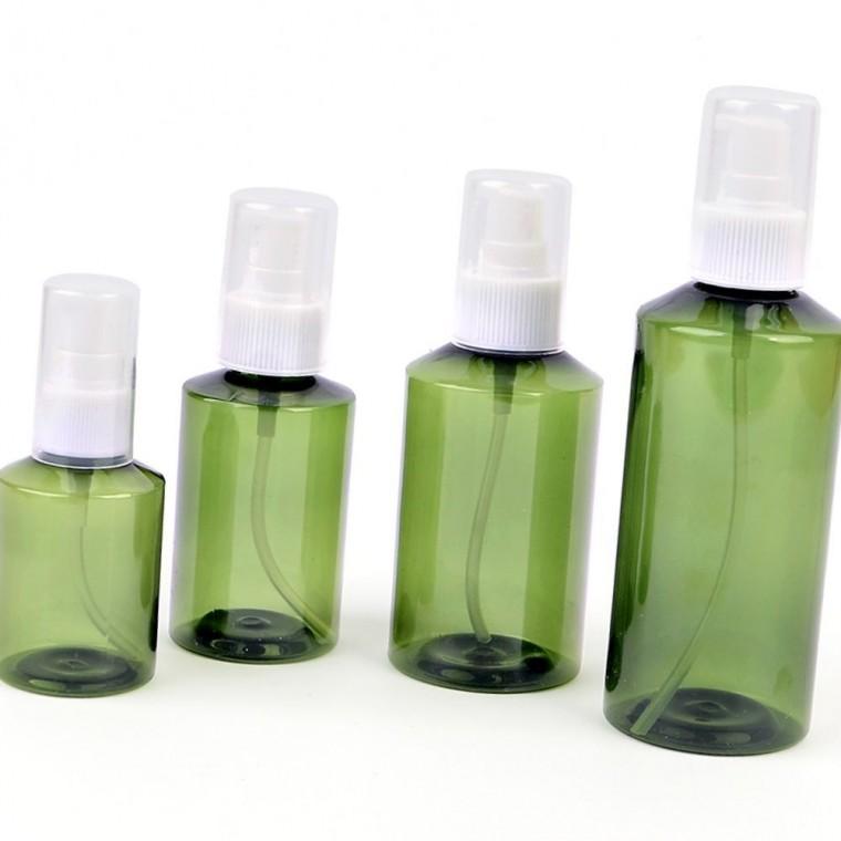 펌프투명용기 향수병 공용기 200ml 향수공병 펌프 공병 욕실 화장품 그린 리필 샴푸