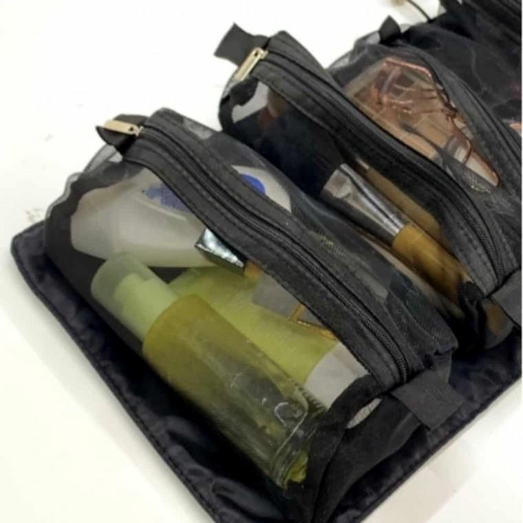 여행용 화장품 세면도구 파우치 블랙 화장품여행가방 여행화장품파우치 워시백 세면백 화장파우치