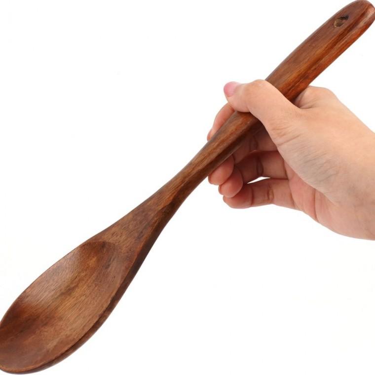 나무 조리스푼 내열 튼튼한 원목 긴손잡이 큰 볶음 주방 배식 요리 원목큰수저