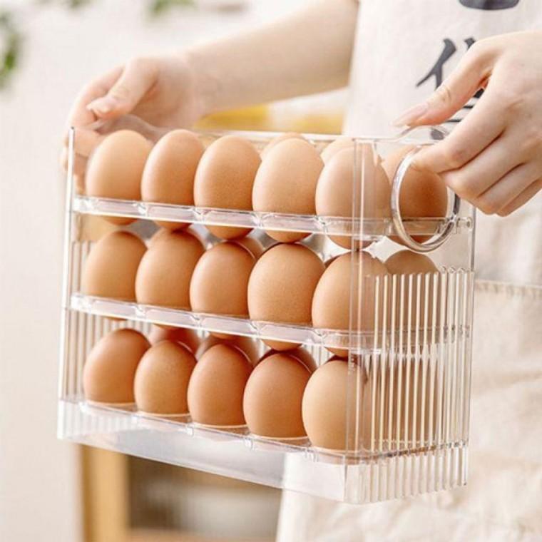 자동 폴딩 계란트레이 달걀 보관함 냉장고 수납 선반 칸막이 용기 함 보관 수납 트레이 달걀 통 박스