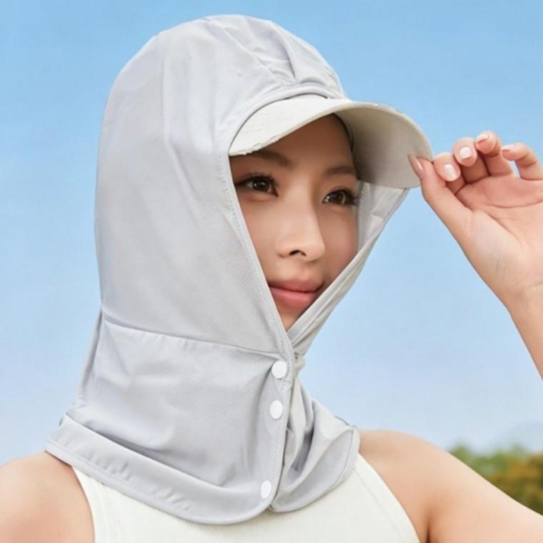 여자 여름 아웃도어 목보호 후드형 햇빛가리개