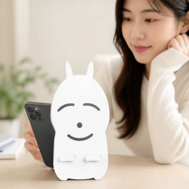 스마트폰 거치대 캐릭터 디자인 책상용 핸드폰 받침대